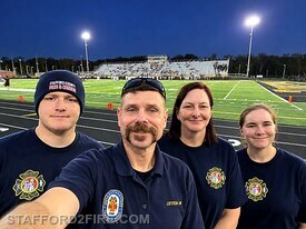 Stafford Volunteer Fire Department EMS members provide medical standby coverage at Colonial Forge High School's varsity football game against Mountain View.